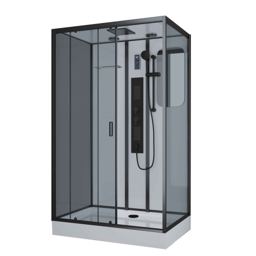 Душевая кабина Niagara Premium 69120134GQRBLACK 120х80 прямоугольная с крышей ориентация правая